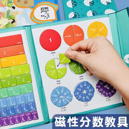 Magnetic Fraction Puzzles for Math Mastery Montessori Enlightenment with Fun Arithmetic Teaching Aid Cognitive Educational