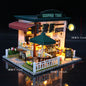 DIY 3D Puzzles Wooden Toy Miniature Dollhouse Handmade Doll House Model Building Kits Coffee House Toys For Xmas Gifts