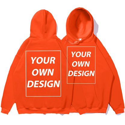 Customized DIY Print Men Woman Autumn Winter Hoodies Casual Classic Pullovers Simple Comfy Streetwear Soft Warm Sports Clothing