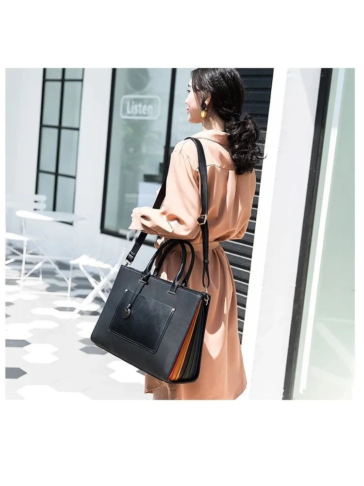 Lady Briefcase Kinmac Brand Handbag Messenger Laptop Bag 13.3,14 Inch,Shoulder Women Case For MacBook Air Pro PC,Dropship