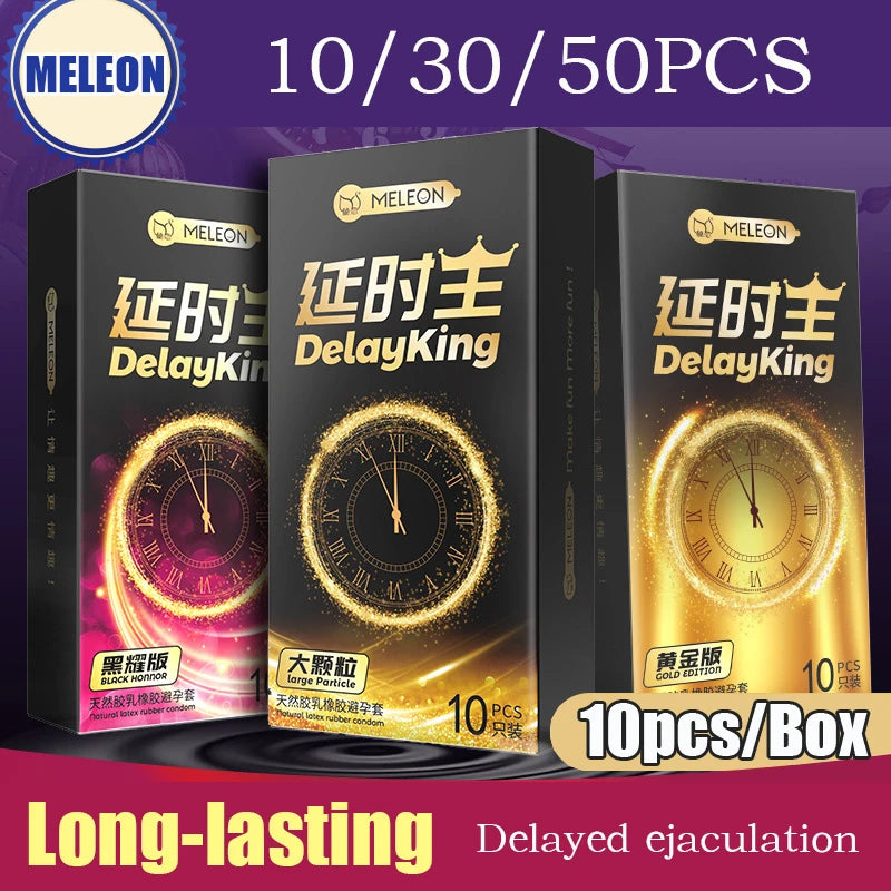10/30/50pcs Delayed Ejaculation Condoms for Men,Long Lasting Particle Penis Sleeve,Moisturizing Latex Condom for Adults Sex Toys