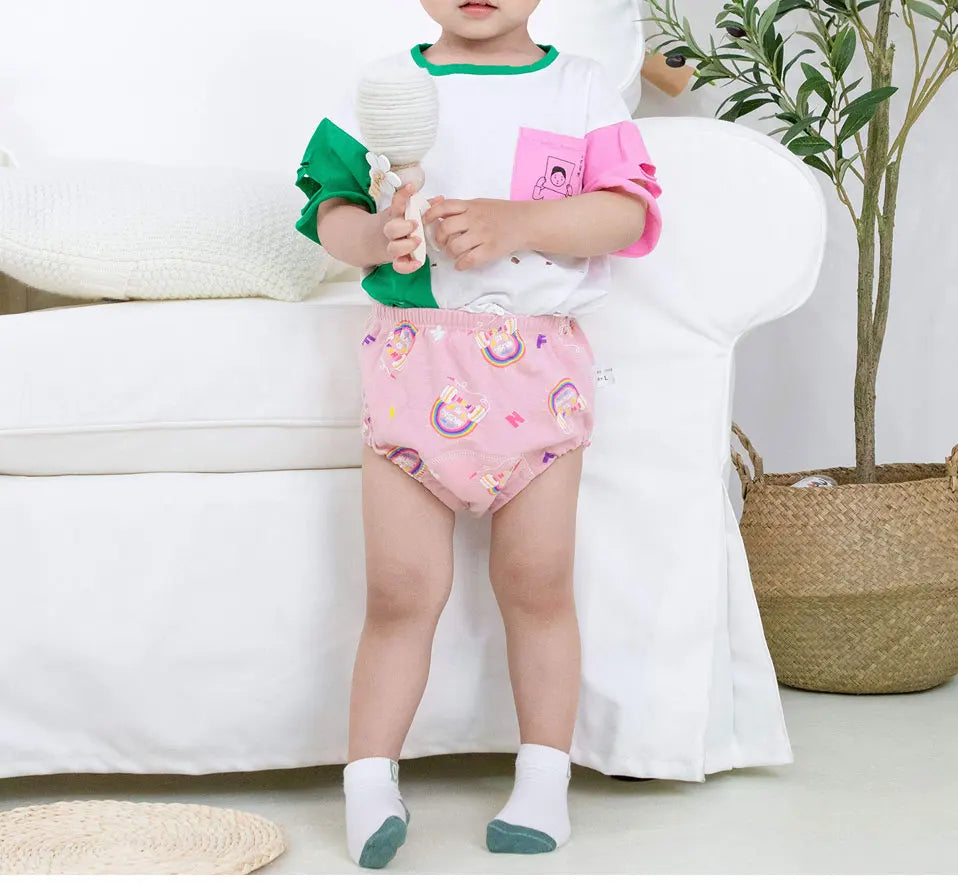Baby Reusable Potty Training Pants Toddler Cotton Ecological Cloth Diaper Panties Waterproof Washable Nappies Boy Girl Underwear