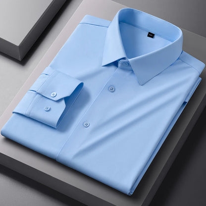 High Stretch Anti-Wrinkle Men's Shirts Long Sleeve Dress Shirts Men Fit Social Business Blouse Social Shirt Men Clothing S-4XL