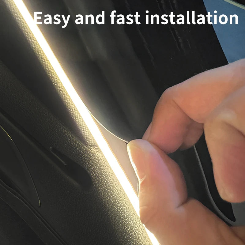 1Set Car High Brightness Trunk Lighting Ambient Light Interior Decoration LED Wiring Free Automatic Sensing Tailgate Light Strip