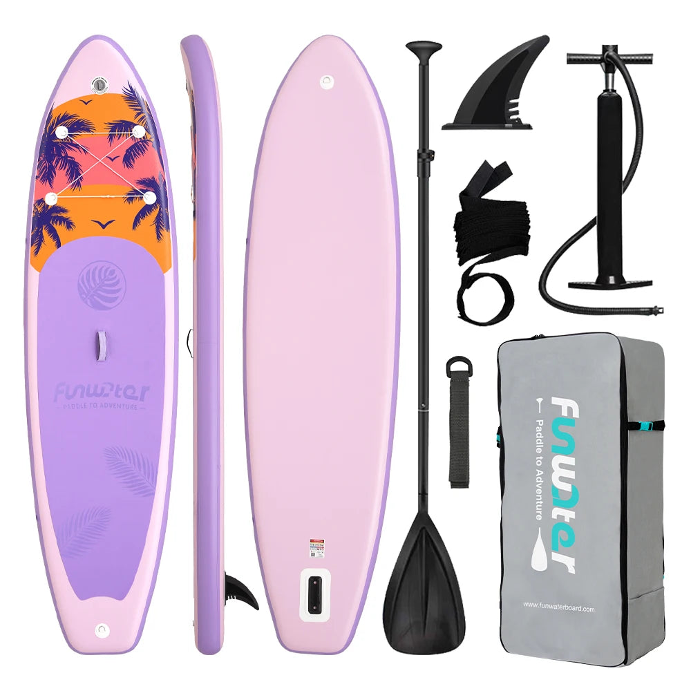 FunWater Stand Up Paddle Board 335*83*15CM Inflatable Paddling Board Surfboard Non-Slip Water Sport Paddle Board with Accessory