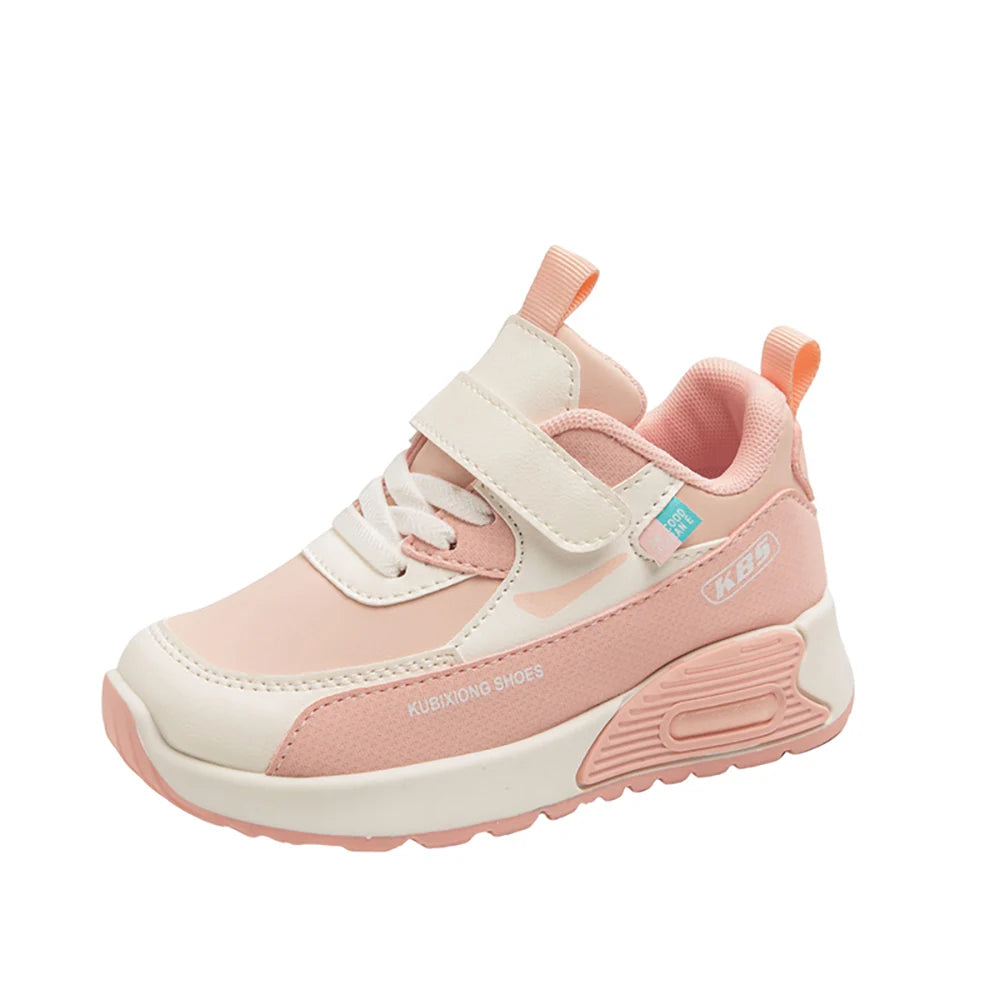 PU Leather Sport Shoes For Children 2025 Trend Fashion Kid's Sneakers Soft-soled Outdoor Boy's Girl's Running Shoes