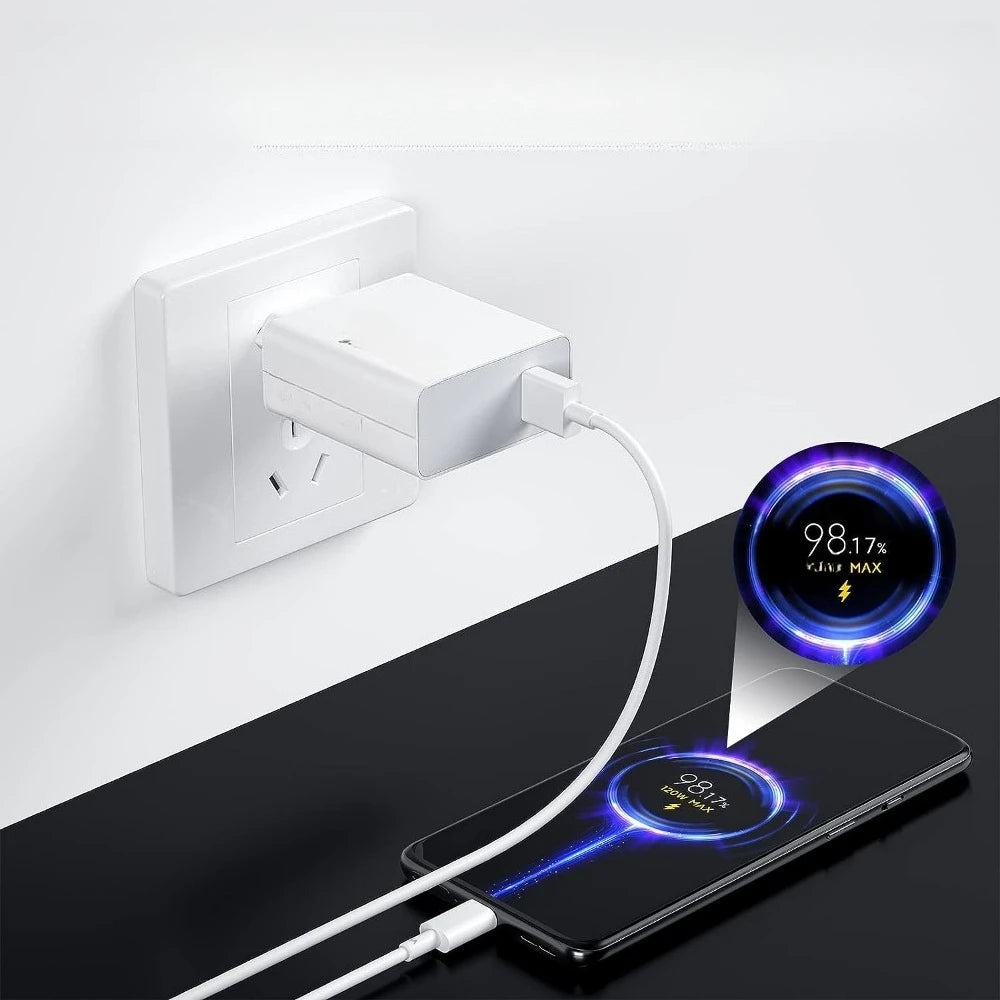 120W Charger For Xiaomi 14T 13T 13 12T 11T Pro 13 12 Lite 12X Redmi Note 12 11S 10S 10 9Pro Mi 11 Ultra 11i 10T Lite,Comes with a 1-meter Type-C charging cable