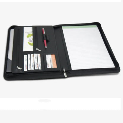 Multifunctional 433 A4 Conference Folder Business Stationery Folder Leather Contract File FoldersTravel Document Folder