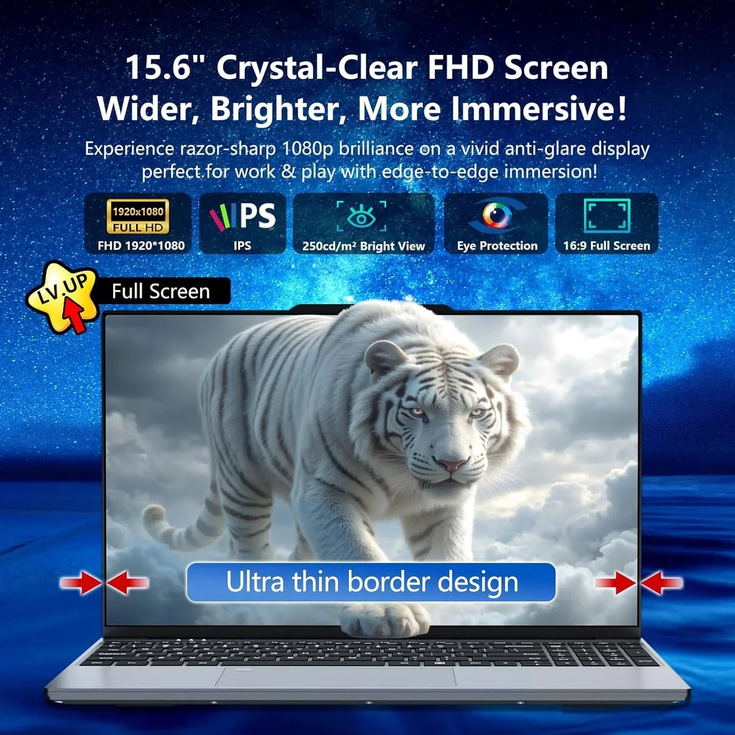 15.6 Inch 4K HD Gaming Laptop Intel Core i9-9900 Windows 11 16GB RAM 1TB SSD Ultra Thin Portable Business Notebook Computer