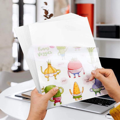 10-50 Sheets A4 Size Printable Vinyl Sticker Paper 100% Transparent for Inkhet Printer Self Adhesive Sticker Label NonWaterproof