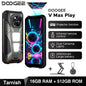 DOOGEE V Max Play 5G Projector Rugged Phone 6.78" Display 20500mAh Battery Dual Camping lights Dimensity 7300 NFC Smartphone