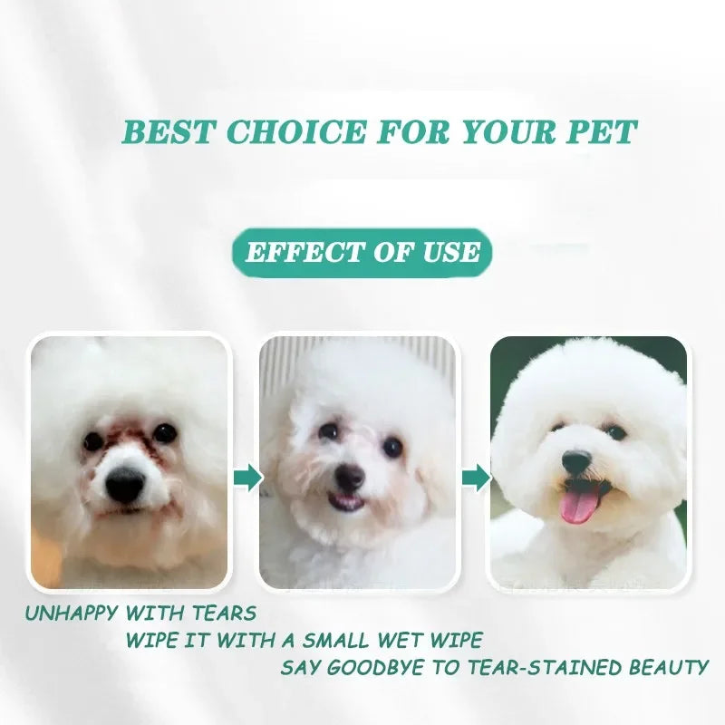 Pet Eye Wipes Cat and Dog Tearmark Wet Wipes Cat and Dog Universal No Irritation Cleaning Products 130 Pieces Wipes Pet Supplies