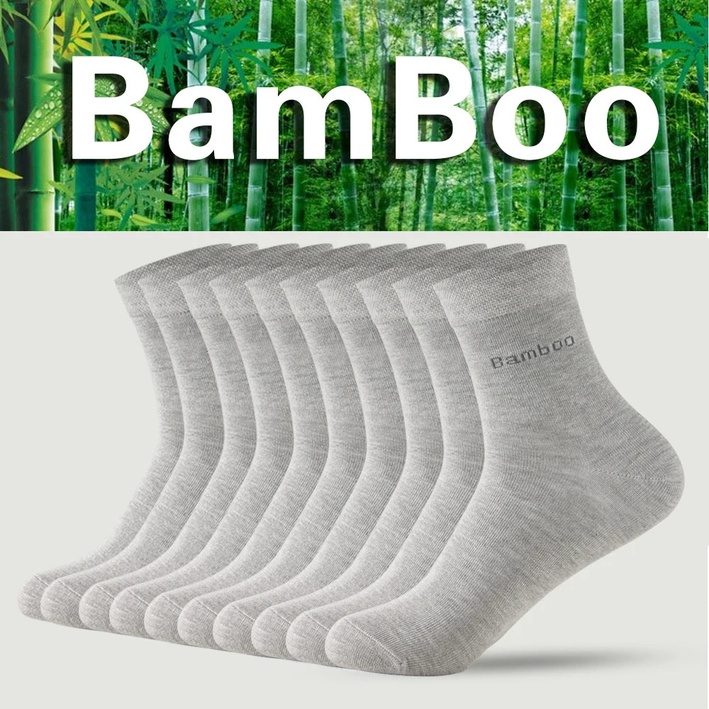 5 Pair5High Quality Man Bamboo Socks Sweat Absorbing Deodorizing Men's Business Casual Dress Socks Men Black Long Socks Gift Sox