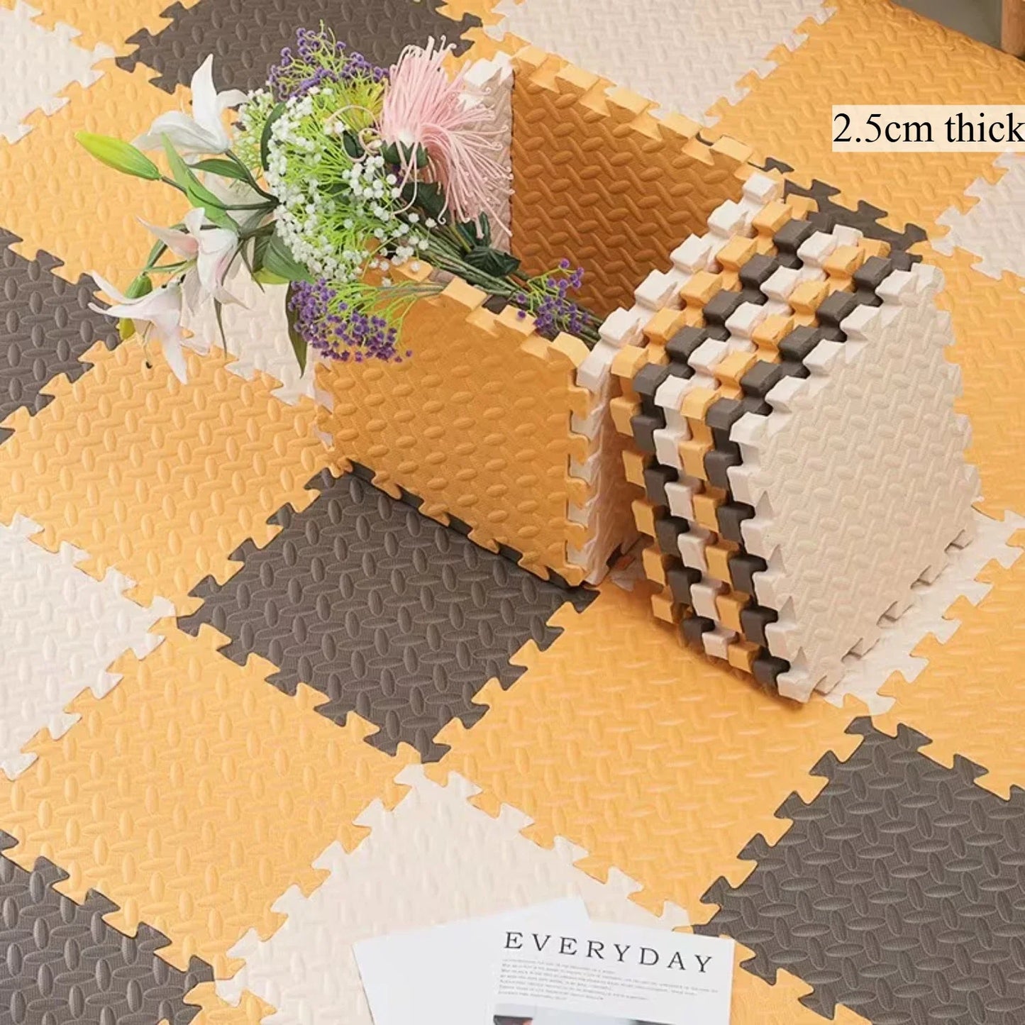 4/8-Piece Pack 2.5cm Thick Baby Play Mat BPA-free Non-slip Baby Crawling Puzzle Mat Children's Activity Mat Suitable for Nursery