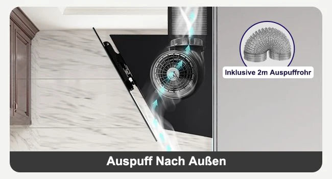 ‌60cm Range Hood CycloneForce™  A++ Energy - Smart Delay Shutdown with Activated Carbon Duct/Ductless Mode (TouchSync Control)