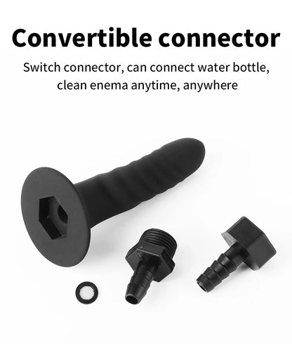 Soft Silicone Enema Kit  Multi Size Vaginal Anal Douche Heads  Professional Intimate Cleaning for Constipation Relief  Adult Toy