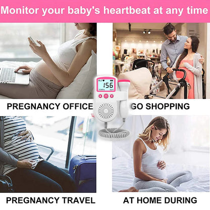 3.0MHz Fetal Doppler Infant Antenatal Heart Rate Monitor Home Sonar Doppler Stethoscope Maternal Home Fetal Monitor