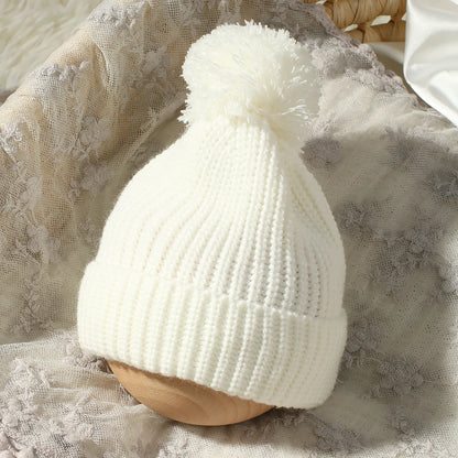 Ylsteed Hello World Knitting Newborn Photography Romper with Matching Pomp Hat Baby Boy Girl Sweater Outfits for Photo Shooting