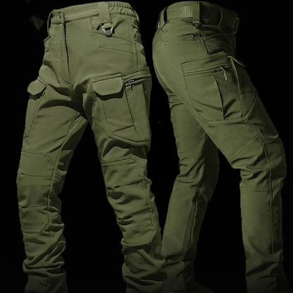 Waterproof Shark Skin Tactical Sets Mens Thicken Fleece New Soft Shell Combat Jackets+windproof Warm Cargo Pant 2 Piece Set