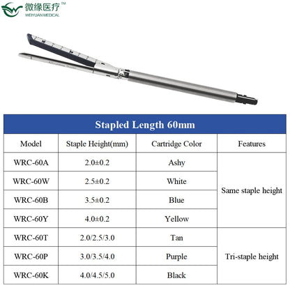 60mm Disposable Endo Linnear Cutter Stapler, Endoscopic Stapler, Veterinary Medical Instrument, Abdominal Surgery Equipment