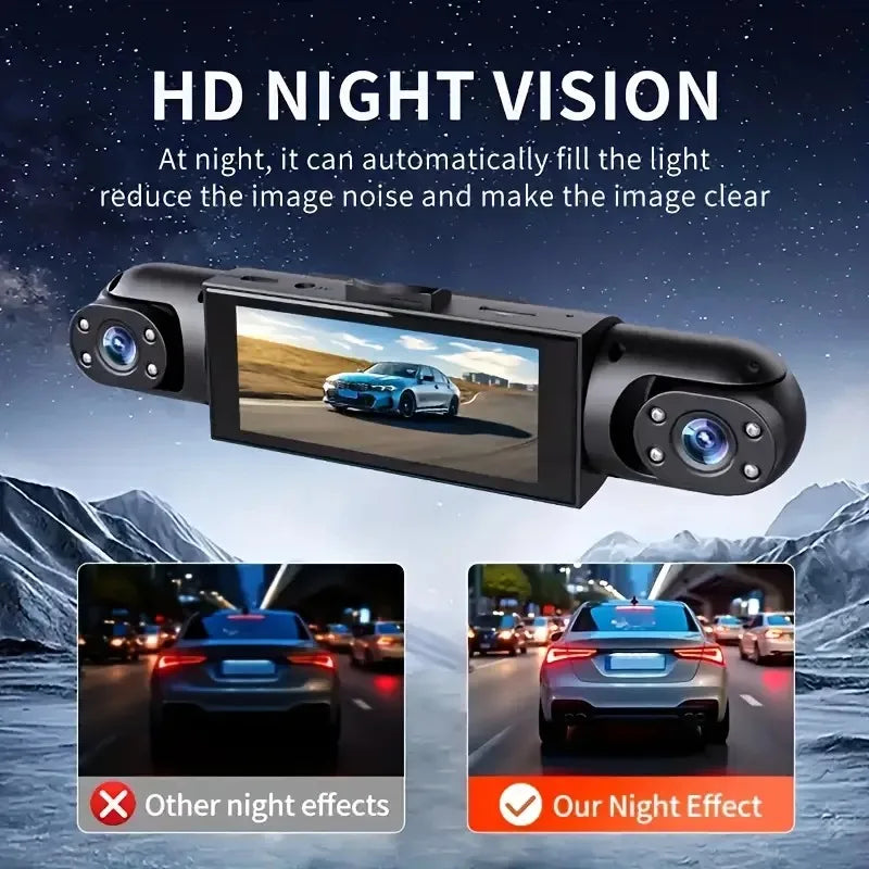 4 Channel Dash Cam 360° Car Video Recorder Black Box with Night Vision 24/7 Parking Monitor G-Sensor Loop Recording Auto Parts