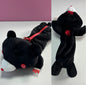 Y2K Bloody Bear Knitted Pencil Case Pink Bear Crochet Makeup Bag Gothic Aesthetic Stationery Pouch Harajuku School Supplies