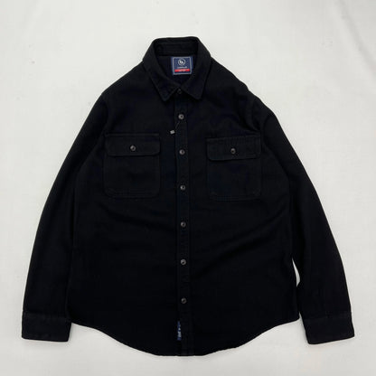 Autumn New Japanese Retro Heavyweight Twill Long-Sleeve Turn-down Collar 100% Cotton Shirt Men's Fashion Washed Casual Blouses