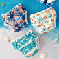 Elinfant 3PCS Mesh Cloth Inner Washable Swimming Diapers For Pool, Beach,Training Pants Swim Underpants For 3-15kg Boys Girls