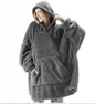 Winter Fashion Leisure Simple Hooded Sweater Warm Thick Hoodie Women Fleece Blanket With Sleeve Pocket Harajuku Trend Streetwear