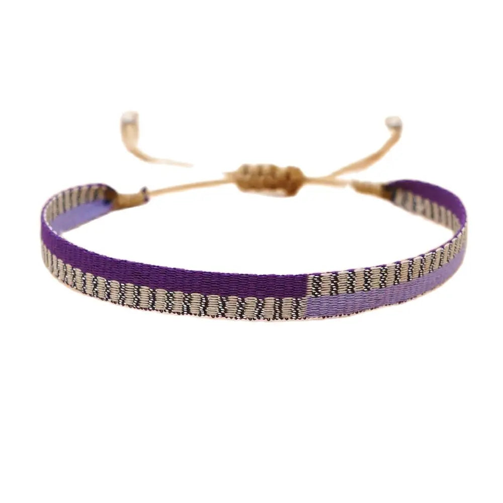 KKBEAD Wholesale Handwoven Bracelet Colombia Cloth Braided Wristband Bracelets for Women Men Gift Hippie Boho Friendship Jewelry