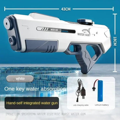 Kids Electric Water Gun Toys Summer Outdoor Beach Pool Garden Fight Games High Pressure Automatic Bursts Watergun Children Gifts