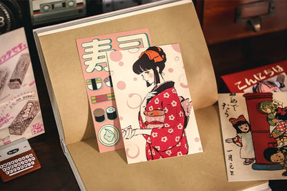30 Sheets/Set Showa Monogatari Series Postcard Japanese Girl illustration Greeting Cards Message Card Business Gift Card