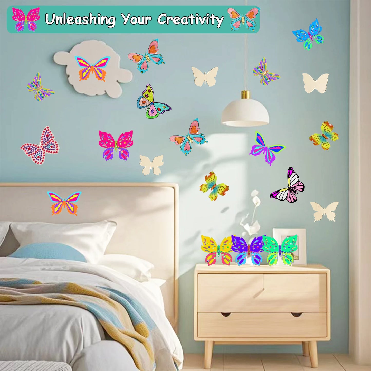 354 Butterfly Craft Sets, Butterfly Decorations, Handmade DIY Birthday Gifts, DIY Birthday Craft Sets