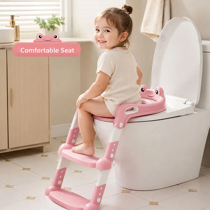 New Children's Toilet Stepped Baby Boys and Girls Toilet Training Foldable Foot Stool Toilet Seat Ring Stepped Assisted Tool