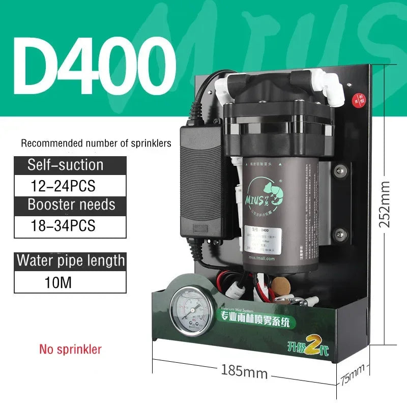 MIUS D Series Reptiles Fogger Humidifier 2 Generation Rainforest Silent Pump Fog Machine Greenhouse Rainforest Garden Spray