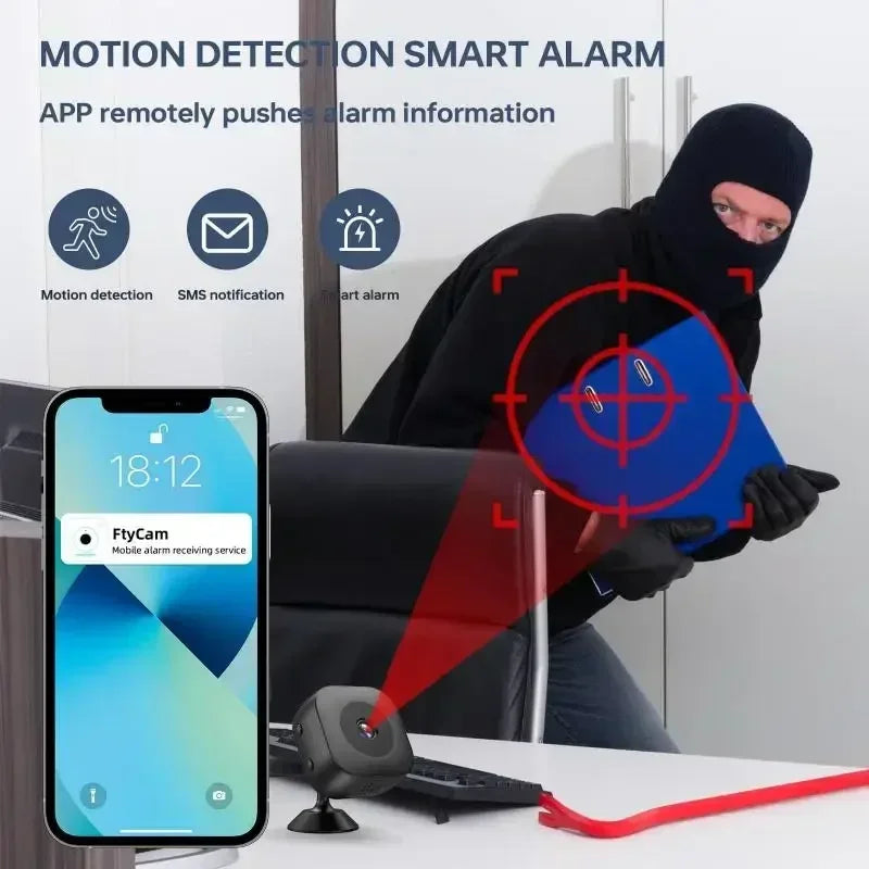 New Mini 6K WiFi Security Camera Full HD Surveillance Cam Two-way Audio Motion Detection Infrared Night Vision Home Monitor
