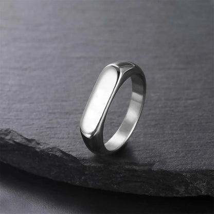 Couple Engrave Name Finger Ring Personalized Custom Gift For Woman Men Wedding Marry Love Silver Color Stainless Steel Jewelry