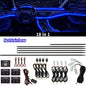 18IN1 Full Color Streamer Car Ambient Lights RGB 64 Color Universal LED Interior Hidden Acrylic Strip Symphony Atmosphere Lamp