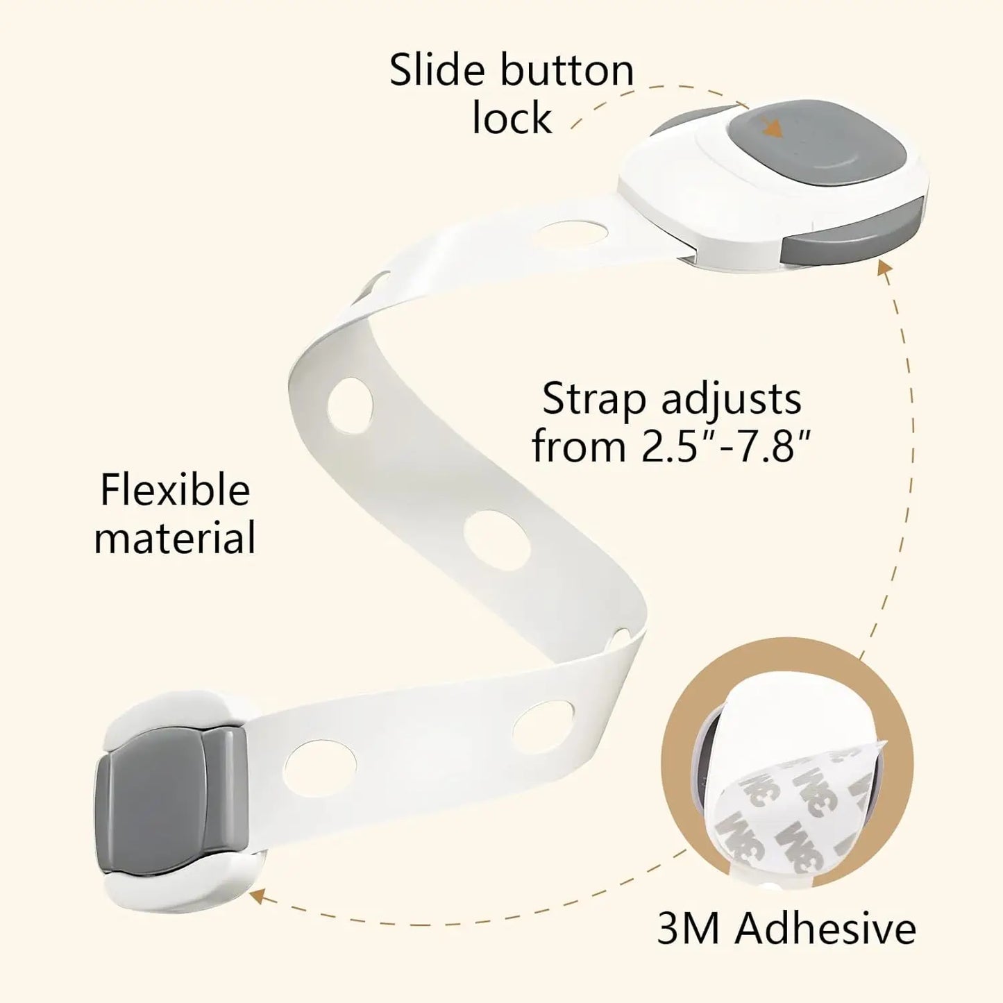 Toilet Locks Baby Proof Child Toddlers, Sturdy Safety Toilet Lid Seat Proofer Lock for Kids Pets Dog, Easy Installation