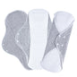 3pcs Reusable Sanitary Pads Cotton Yarn Washable Period Pads High Absorbency Leak-Proof Protection Skin-Friendly for Daily Use