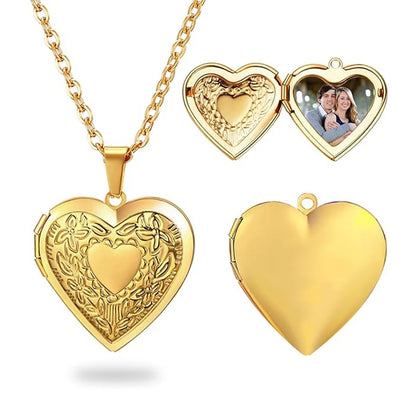 Personalized Locket Necklace for Women Custom Photo Heart Pendant Necklace Customized Picture Lockets Necklaces Birthday Gifts