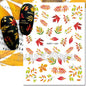 3d Nails Art Decals Spring Fruits Pink Full Tips Peony Magnolia Flowers Adhesive Sliders Stickers Decoration For Nails Manicure