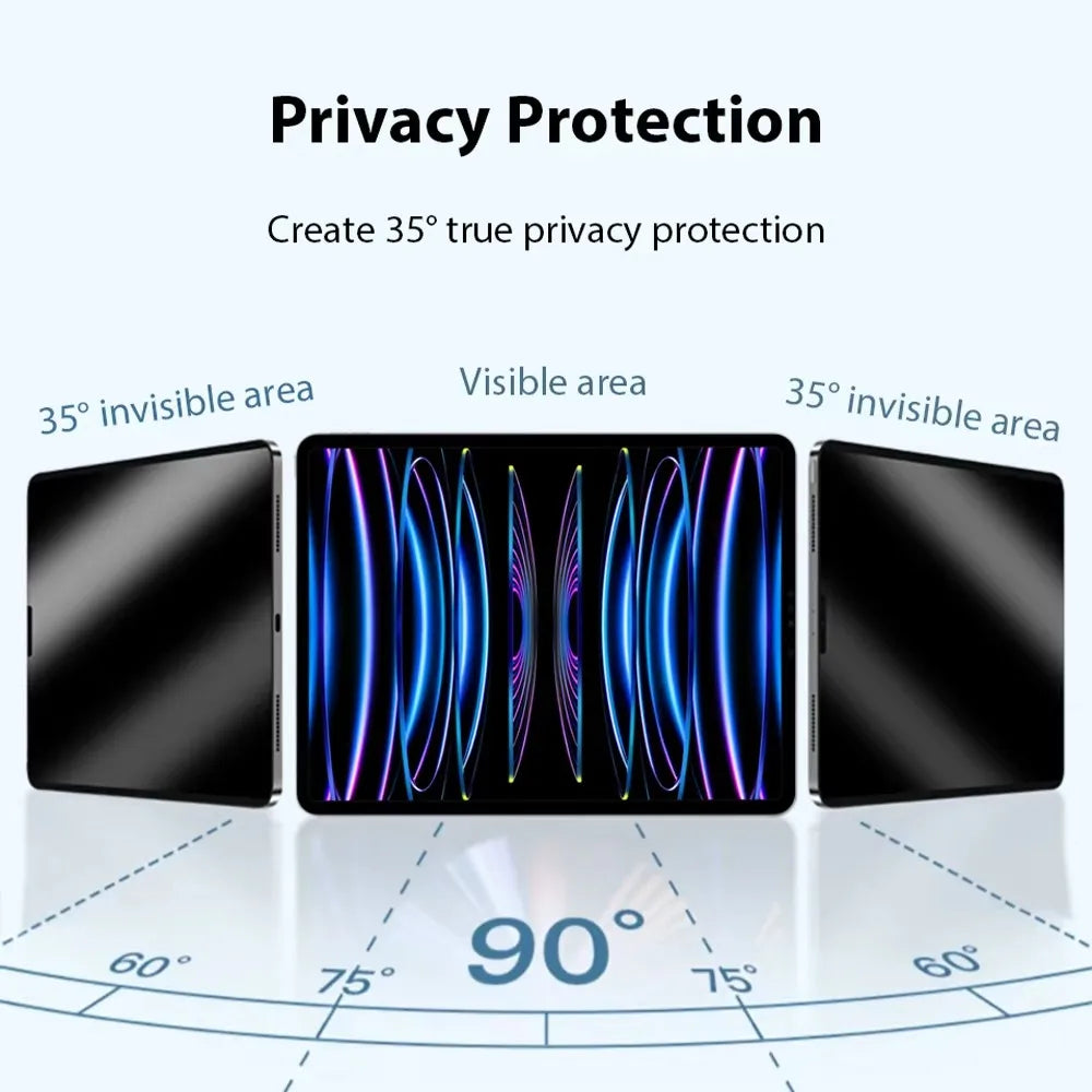 Privacy Screen Protector for 2024 iPad Air Pro 11 13 Magnetic Anti-peep Anti-Glare Film for Mini 6 Air 2/3/4/5 10th 10.5 12.9''