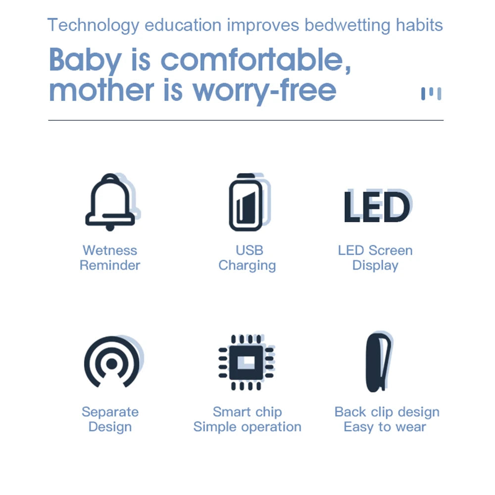 Wireless Bedwetting Alarm Pee Alarm with Receiver10-20M Range Vibration Reminding  for Boys Grils Kids Potty Training Elder Care