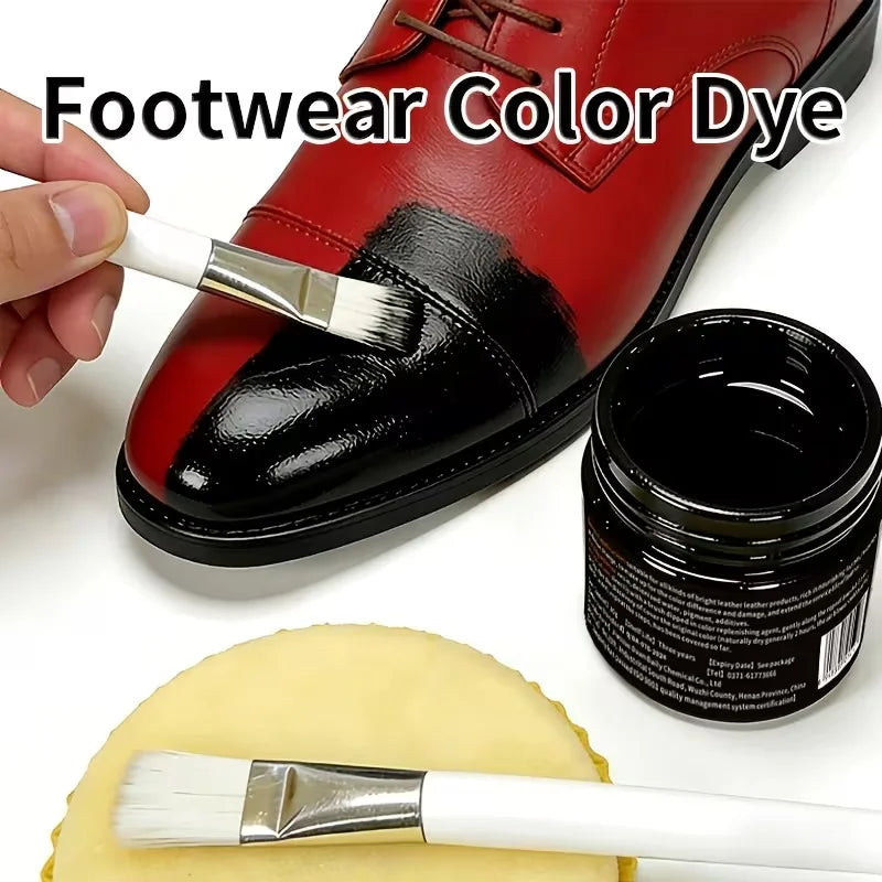 Leather Recoloring Balm, Brown Leather Dye for Shoes, Furniture & Bags（30g）