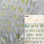 1pcs 5D Japanese Black Butterfly Nail Art Stickers Glitter Shiny Kawaii Self Adhesive Manicure Decorations Tool Decals Accessory