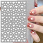 1PCS Laser Starburst Star Adhesive Nail Sticker 3D Nail Art Decoration Flashing Silver Flame Butterfly Nail Decal Press on Nails