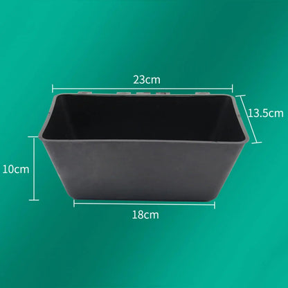 Hanging Fence Feeder Goat Feeder Multipurpose Poultry Trough Feeder Livestock Water Bucket for Duck Chicken Piglets Sheep Horse