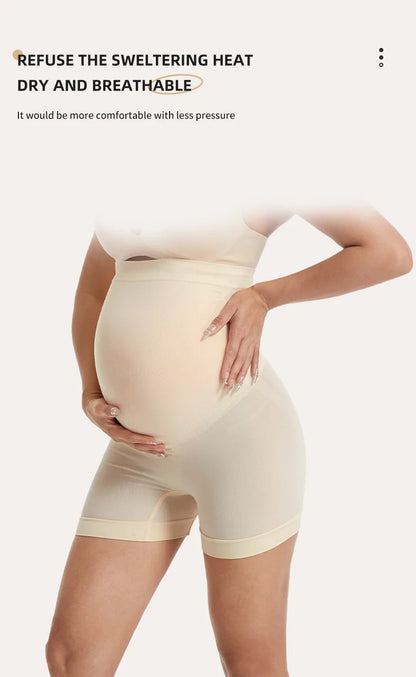 High Waist Seamless Maternity Pants Pregnant Women Comfortable Safety Panties Knickers Ladies Pregnancy Short Leggings Underwear