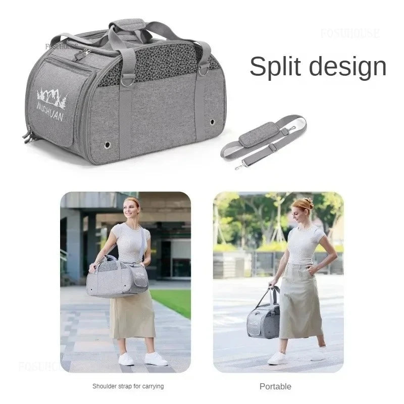 Lightweight and Foldable  Stroller Pet Bag Dog Stroller Dog Scooter Dog Trolley with Storage Basket Stroller for Animals